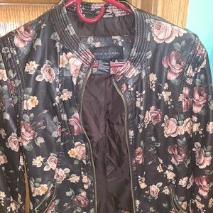 Brown with flowers jacket. Like new.